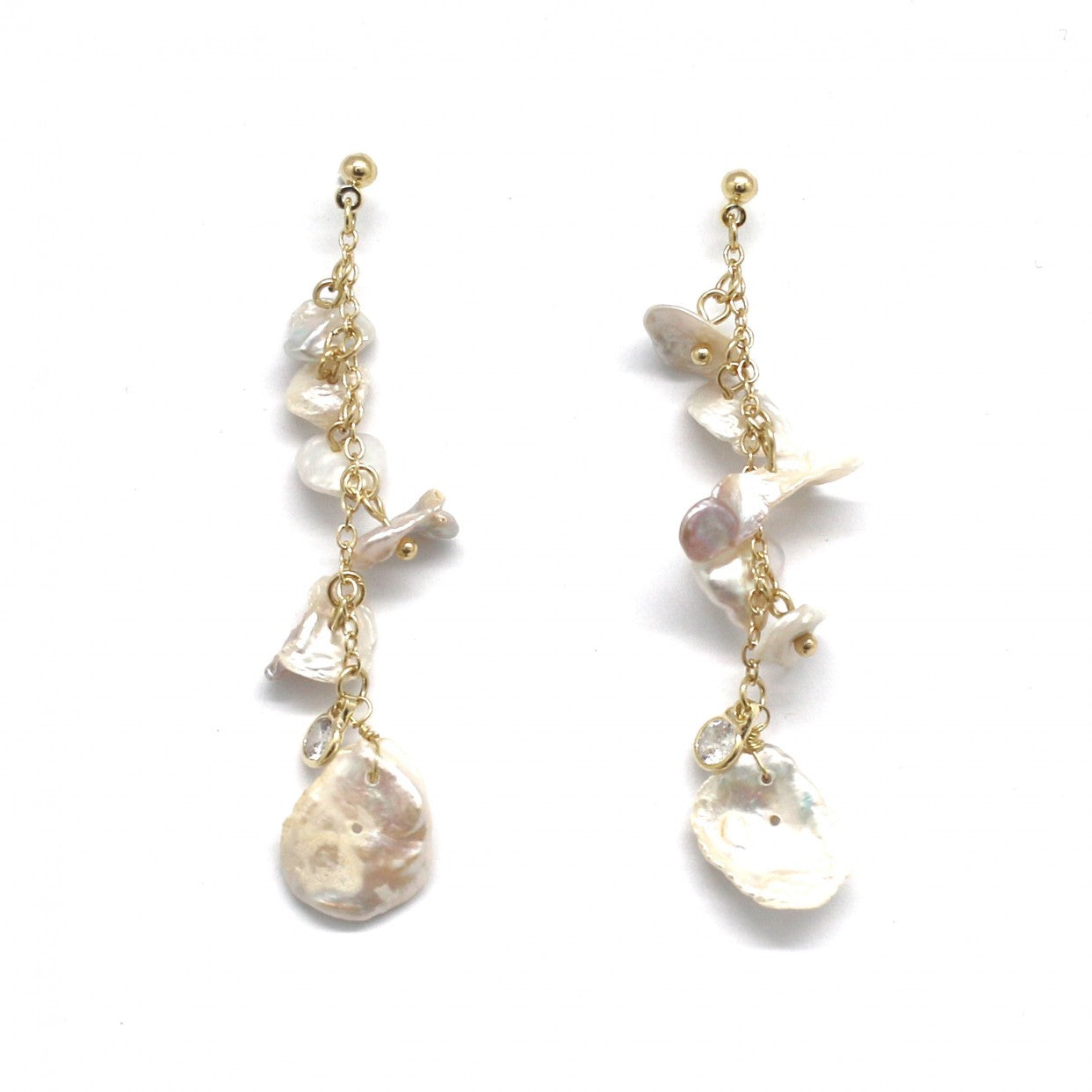 Habana Paris White Mother Of Pearl Earrings For Women