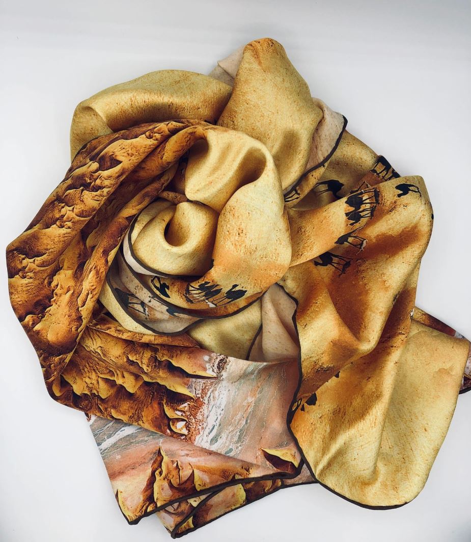 Long Desert Mulberry Silk Scarf | Elegant & Luxurious Accessory