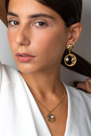 Alcozer Half Moon Necklace | Pearl | Crescent Pendant-2