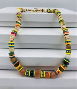 Habana Paris Heishi Gemstones Short Necklace - 0