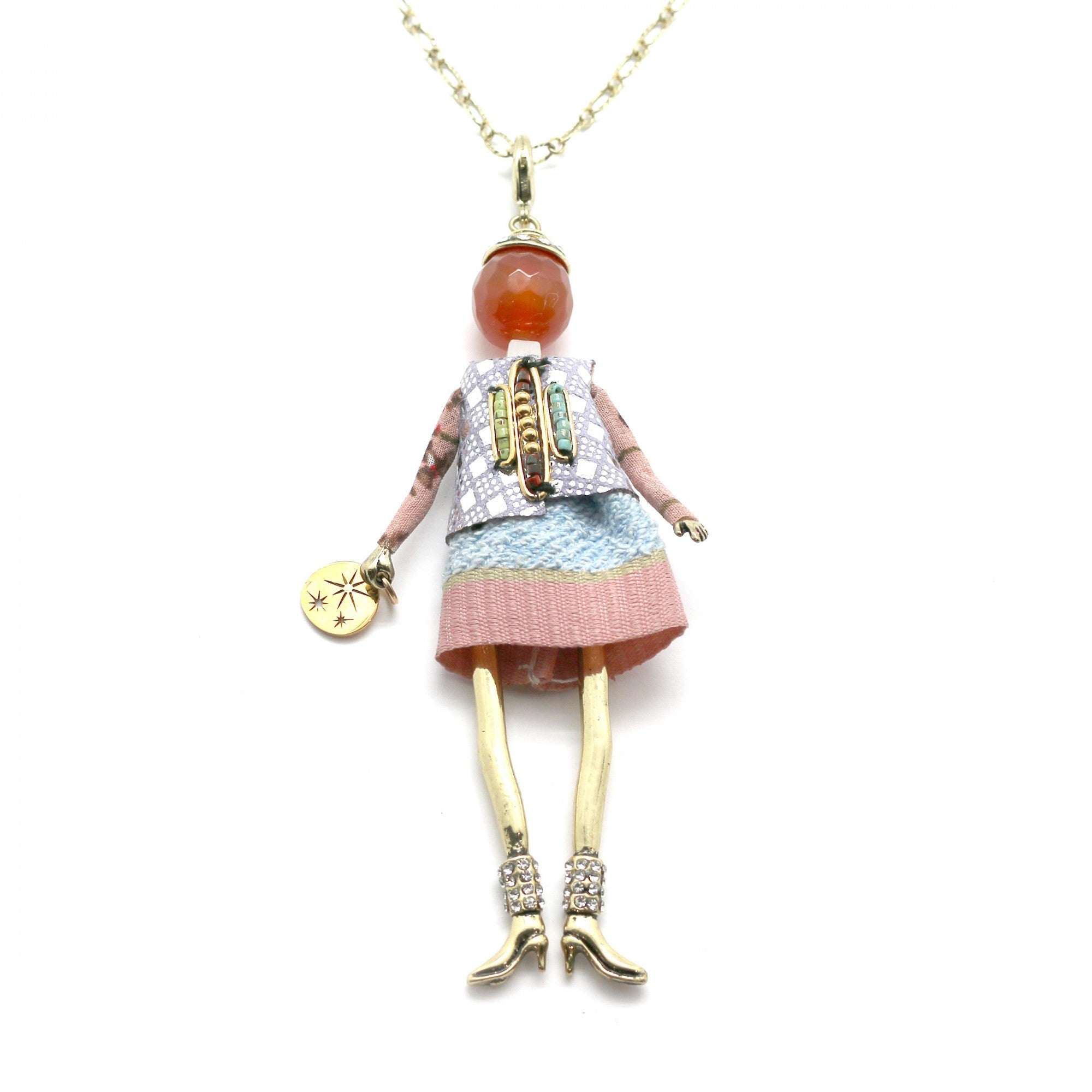 Moon C Light Pink Doll Pendant In Dress