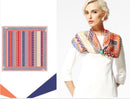 Fashion Stripes and Polka Dots Silk Scarf / 100% Silk Twill-3