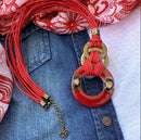 Cristalida Ziggy Red Donut Necklace-1