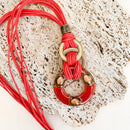Cristalida Ziggy Red Donut Necklace-2