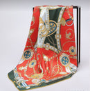 Elegant Red Silk Scarf for Women | Versatile Fashion Accessory-2