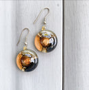 Cristalida Basic Round Dangles / Fused Glass, Surgical Steel-1