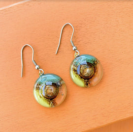 Cristalida Colorful Glass Round Earrings