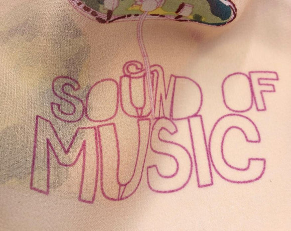 Shop Silk Georgette Long Drums Music Scarf | Versatile Fashion Accessory