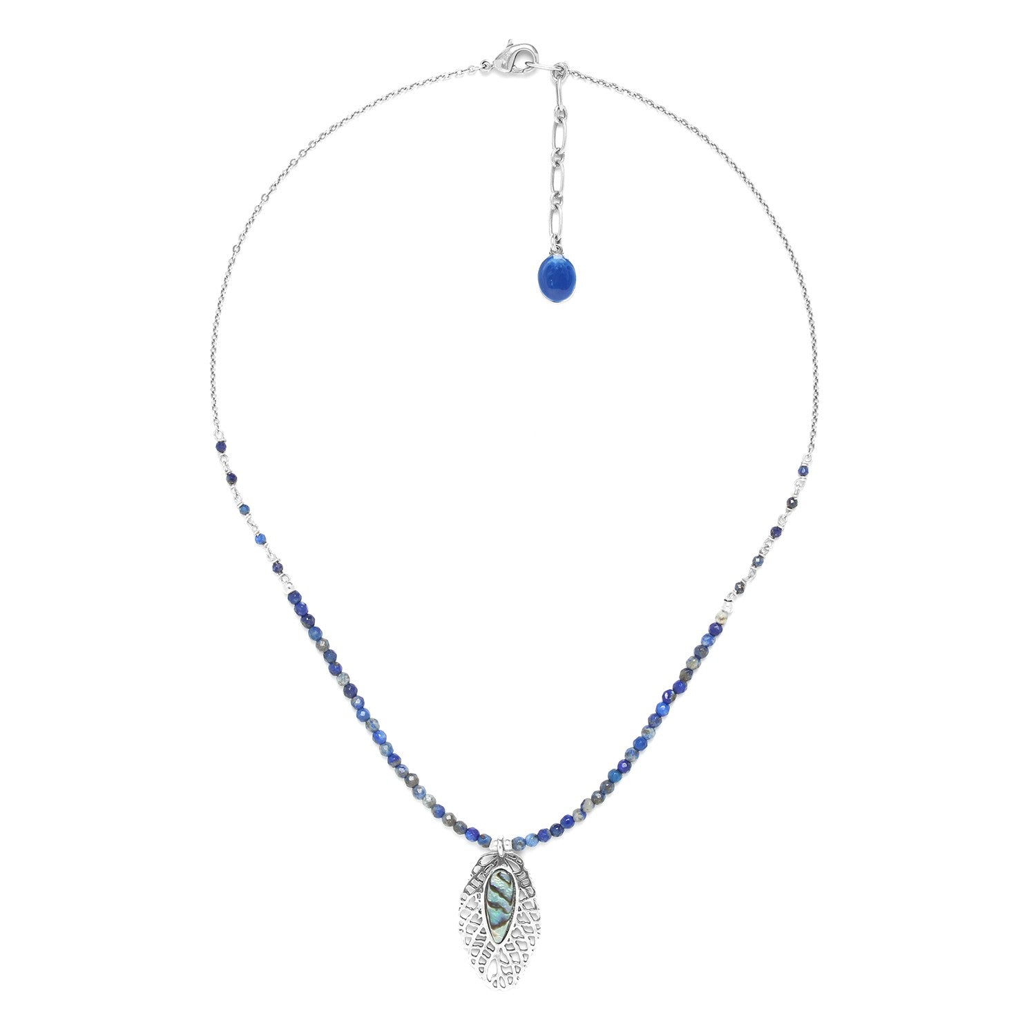 Nature Bijoux Leaf Pendant Lapis Lazuli Necklace