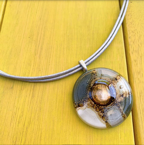 Cristalida Grey Short Necklace/ Candy Pendant Necklace