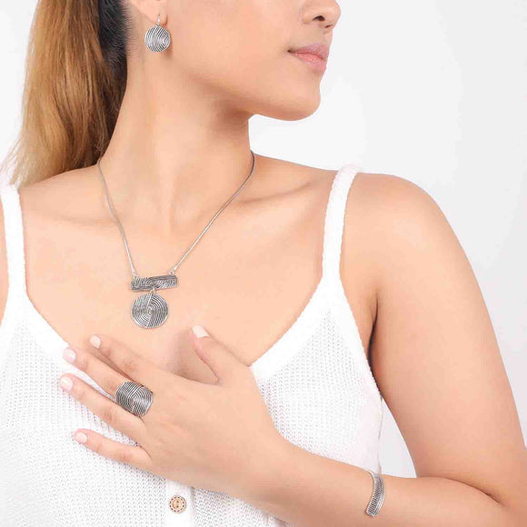 Ori Tao Infinity Pendant Necklace - French Brass Jewelry