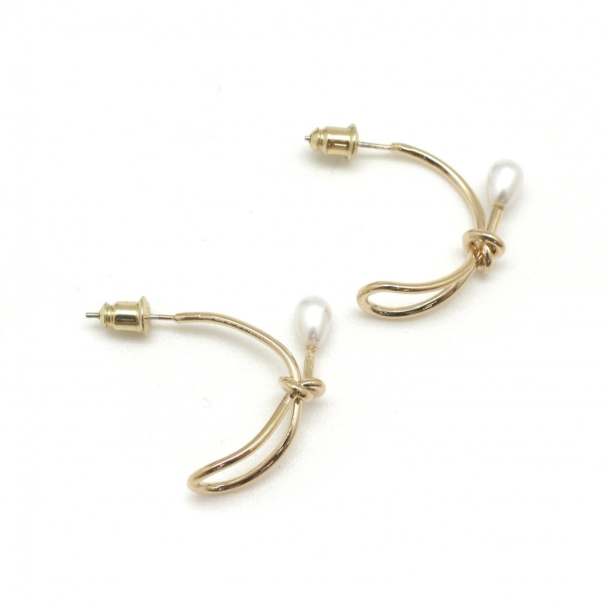 Habana Paris Rice Pearls Hoop Earrings For Women