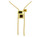 Kalliope Long Chain Square Pendant: Stylish Fashion Accessory-2