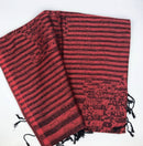 Long Modal Striped Fringed Scarf | Stylish Accessory from India-4