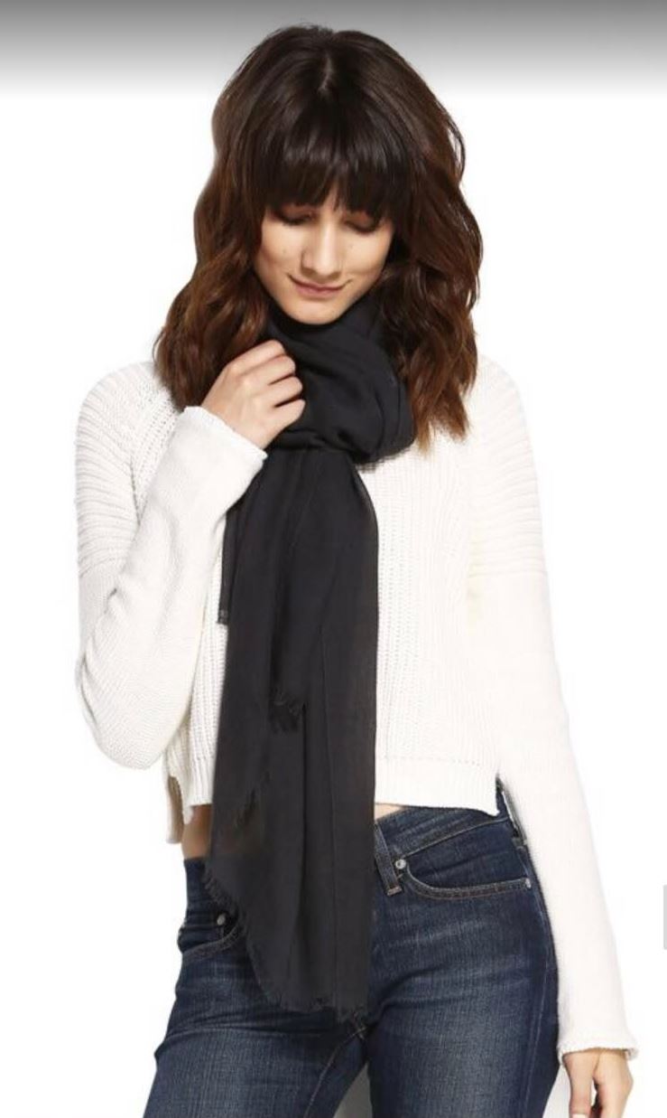 Luxurious Dark Grey Modal Summer Scarf | Lightweight & Elegant