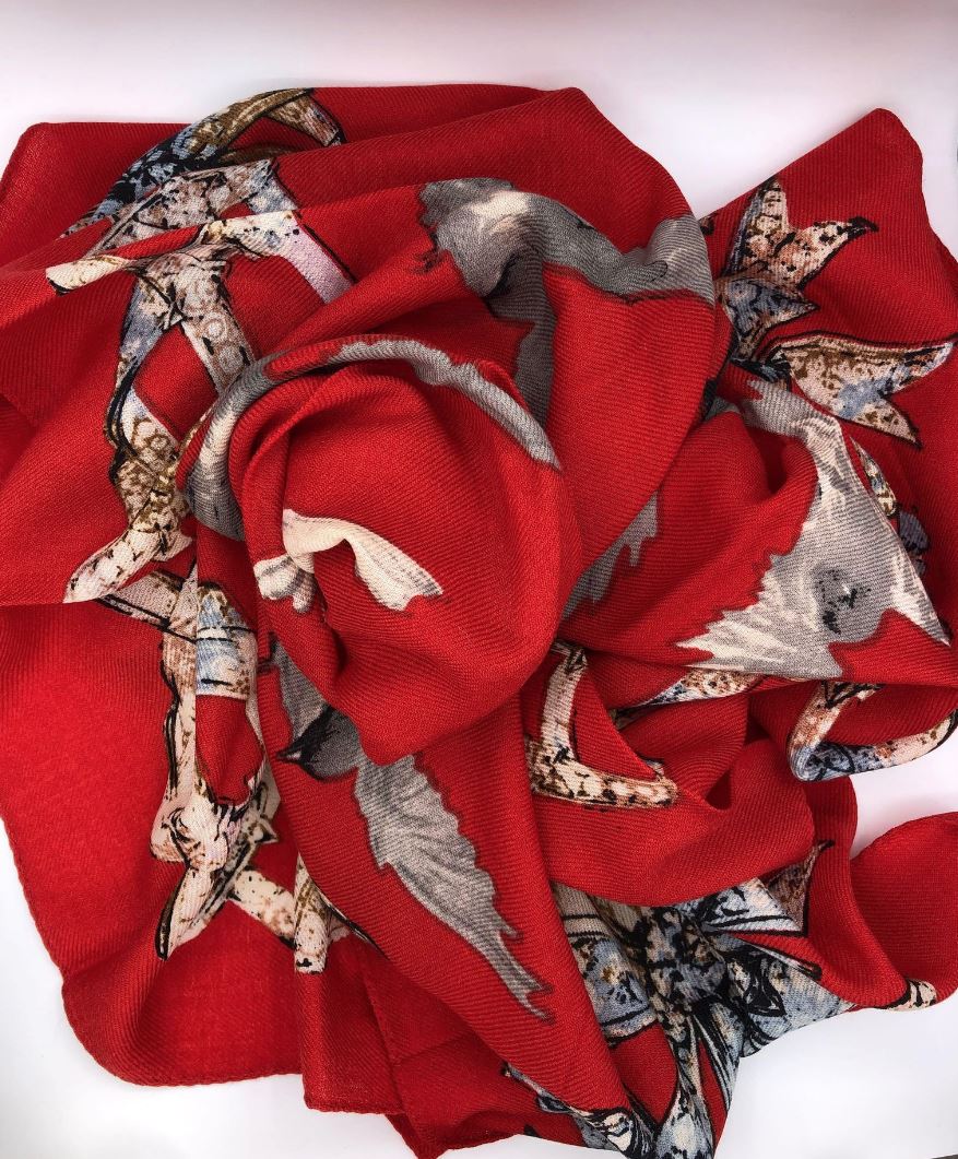 red christmas scarf