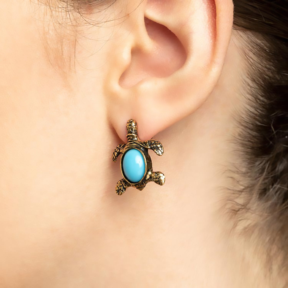 turtle shaped dangle earrings