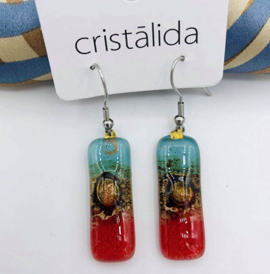 Cristalida Bright Rectangular Earrings For Women