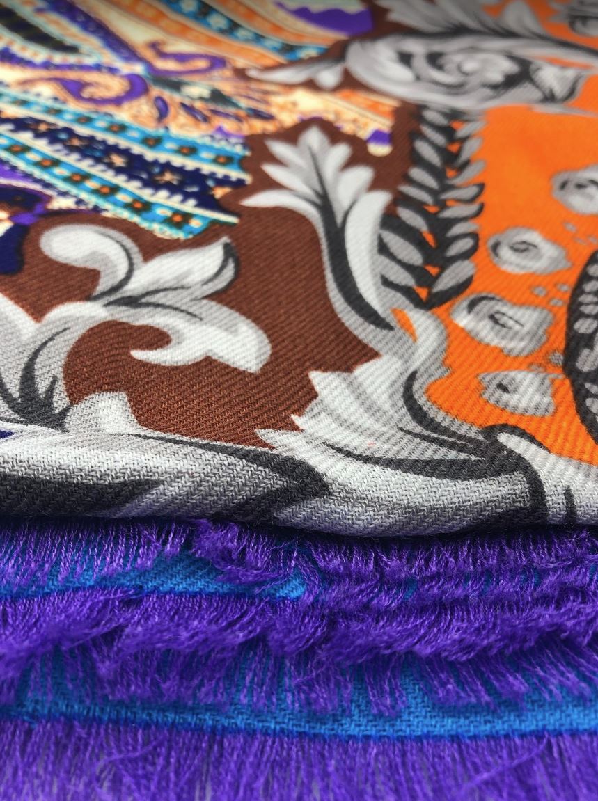 Bright Multicolor Wool Shawl for Women | Warm & Stylish Accessory