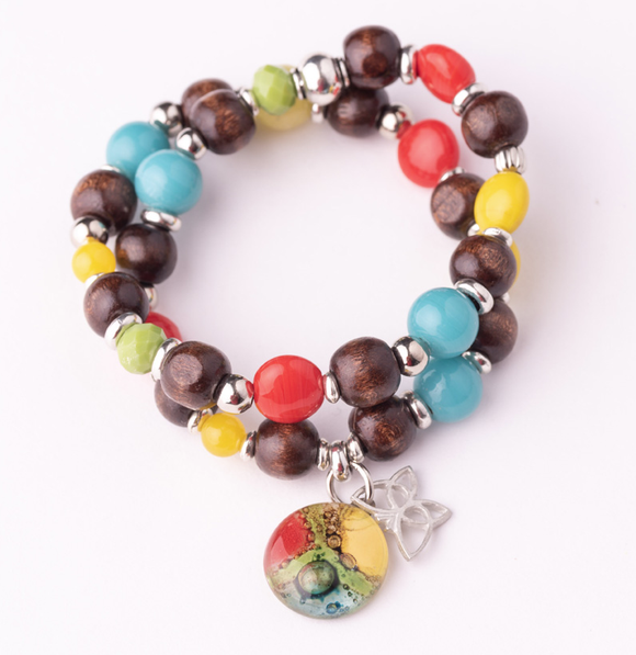 Cristalida Beaded Elastic Wish Bracelet