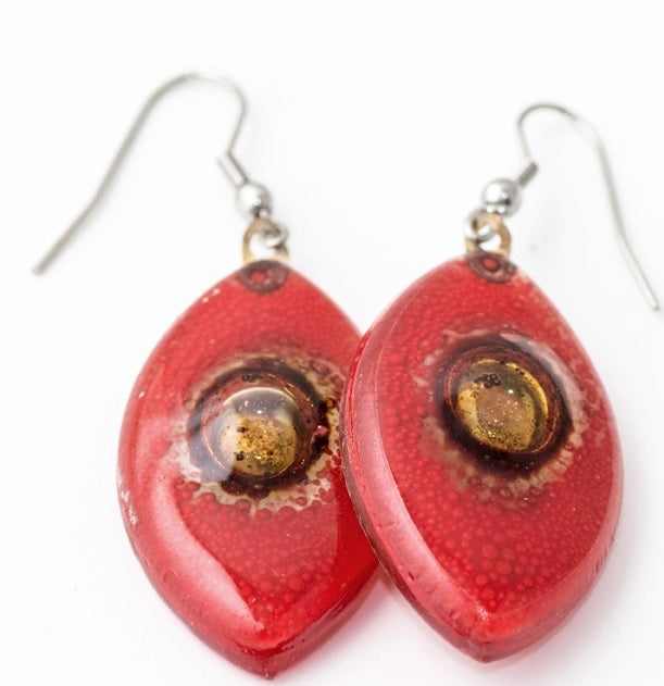 zulu red earrings