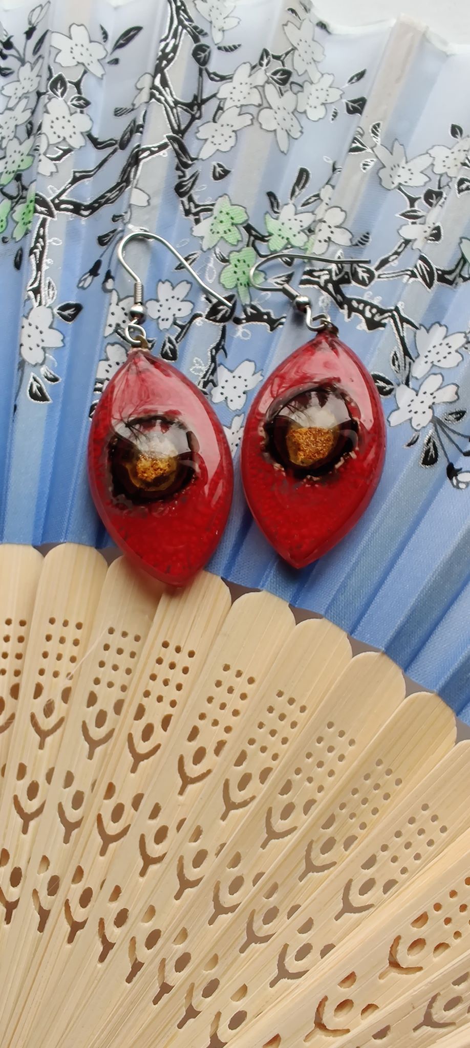 zulu red earrings - 0